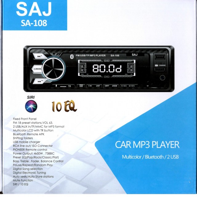 پخش کننده خودرو ساج الکتریک مدل SA-108