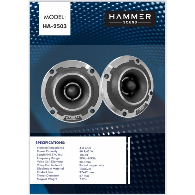 سوپر توییتر HAMMER SOUND مدل HA-2503