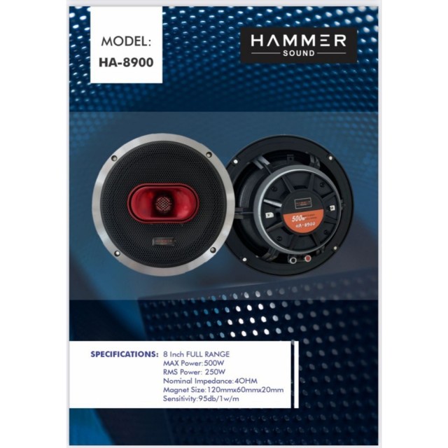 فول رنج 8″ HAMMER SOUND مدل HA-8900