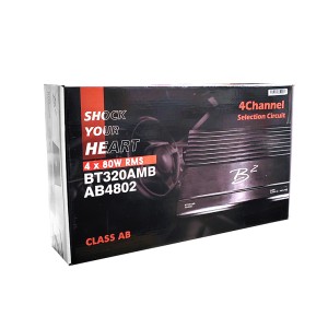 آمپلی فایر خودرو مدل AB‑4802 | توان واقعی80×4 وات RMS چهار کانال حرفه‌ای