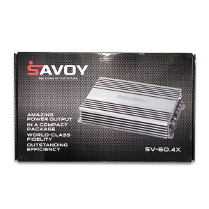 آمپلی‌فایر 4 کانال ساووی مدل SV-60.4X | بدنه چدنی، سری حرفه‌ای
