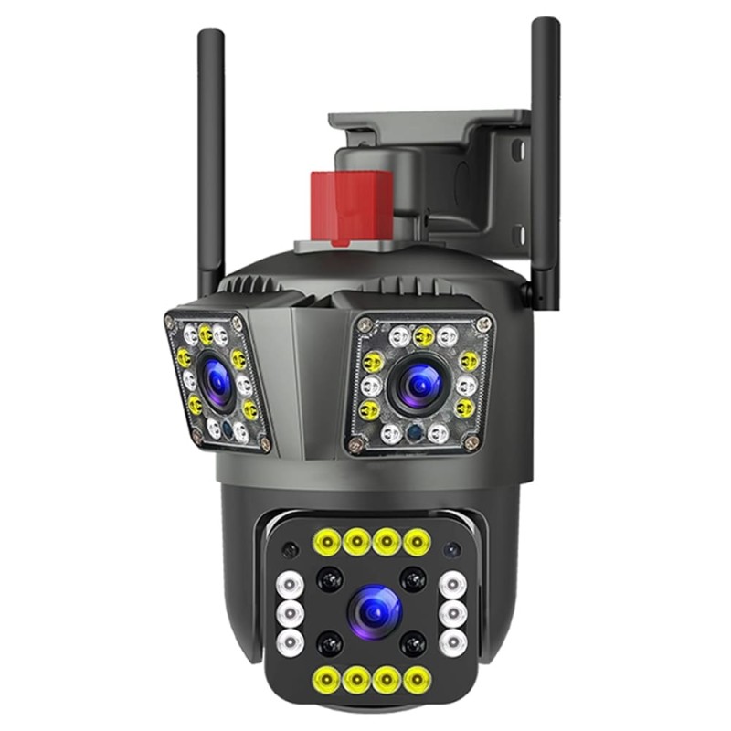 اسپید دام  سیم کارتی پلیسی چرخشی 3 لنز با نرم افزار V380