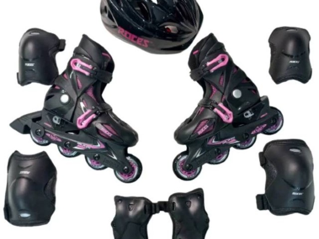 اسکیت روسز (Roces) Orlando (اورلاندو) سایز 34 مشکی بنفش