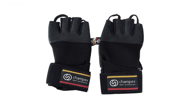 دستکش بدنسازی چمپکس (Champex) مچبند دار سایز l (لارج)