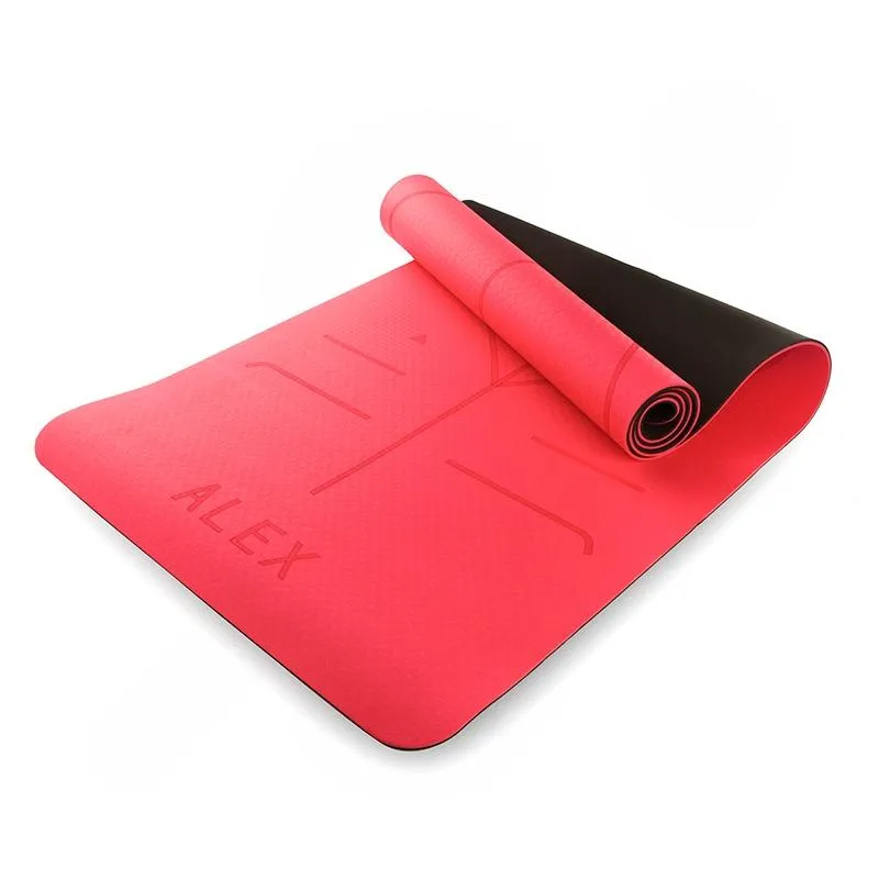 مت یوگا TPE الکس 8 میل قرمز  و مشکی