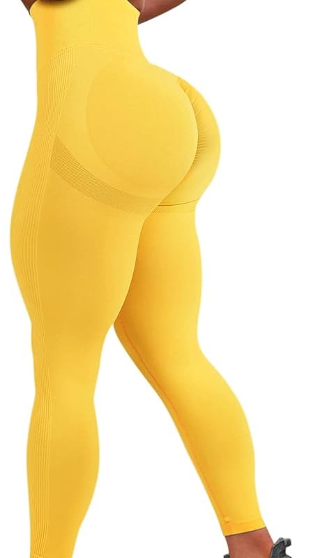 لگ سیملس پشت چین دار زرد سایز XL.XXL (ایکس لارج.دو ایکس لارج)