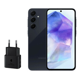 گوشی موبایل سامسونگ مدل Galaxy A55 دو سیم کارت ظرفیت 128 گیگابایت و رم 8 گیگابایت - ویتنام - به همراه شارژ 25 وات سامسونگ