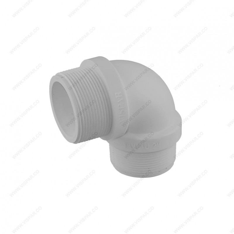 زانو نر رزوه ای U-PVC سایز 2 اینچ (6) ویسپار