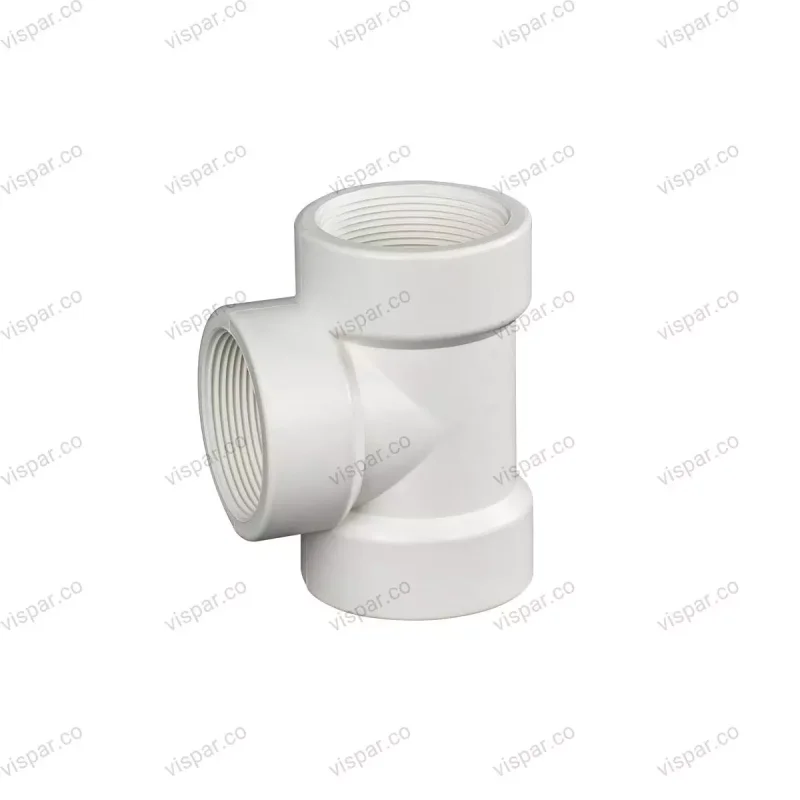 سه راه ماده رزوه ای U-PVC سایز 1 اینچ (3) ویسپار