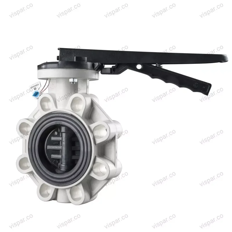 شیر پروانه ای پلیمری با دسته فلزی سایز 5 ویسپار