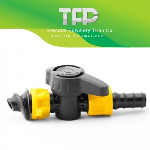 شیر انشعاب لی فلت به نوار آبیاری و لوله 16mm صنایع پلیمری تیران ( TFP) بسته 200 عددی