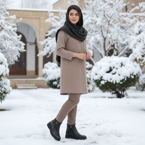 نیم بوت زنانه چرمی  کد WBTi784