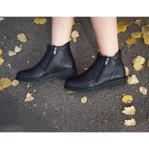 نیم بوت زنانه چرمی  کد WBTi784