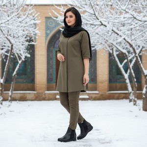 نیم بوت زنانه چرمی  کد WBTi877