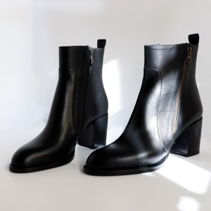 نیم بوت زنانه چرمی  کد WBTi6936