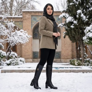 بوت زنانه چرمی  کد WBTS6033