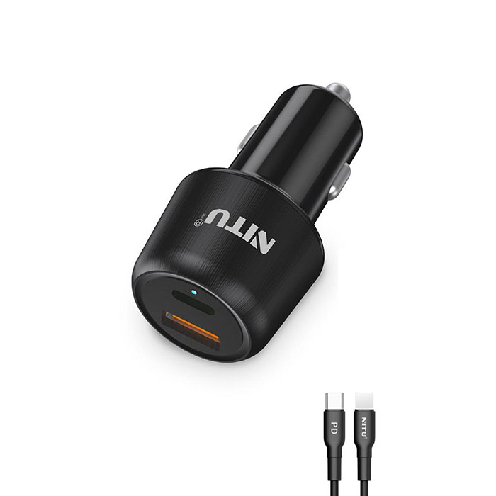 شارژر فندکی  نیتو مدل NDC14 + کابل تایپسی