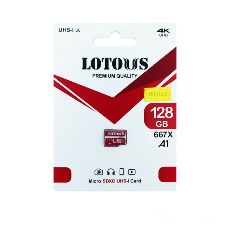 کارت حافظه‌ microSDHC لوتوس کلاس 10 استاندارد U1  ظرفیت 128گیگابایت