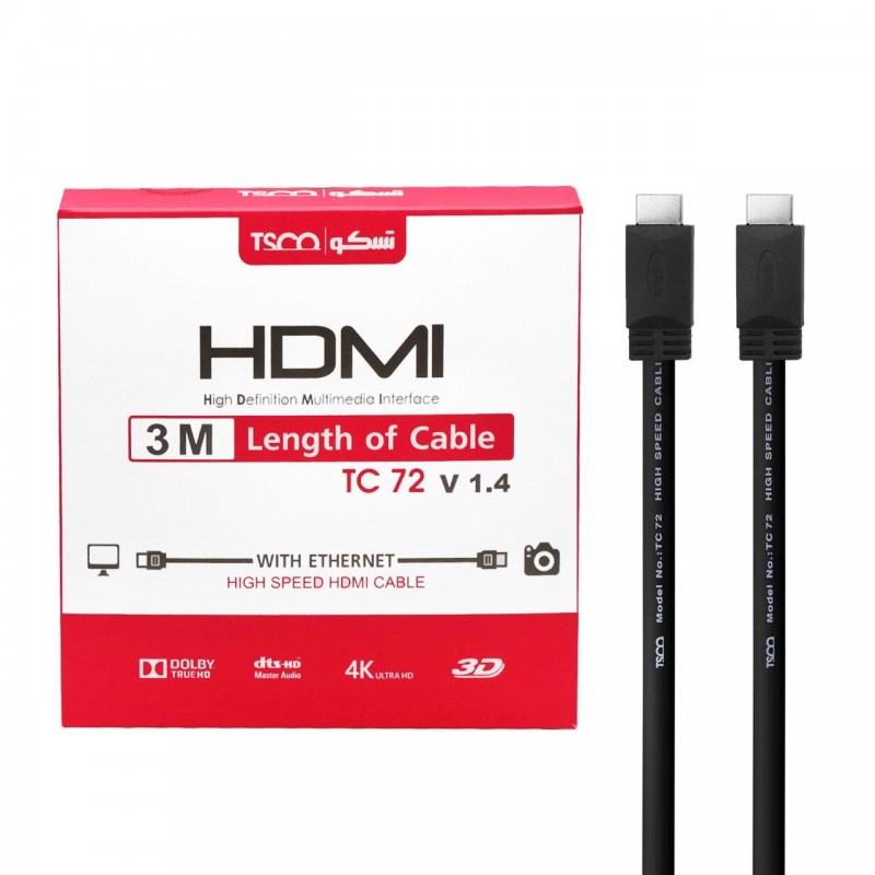کابل HDMI تسکو مدل TC 72 به طول 3 متر