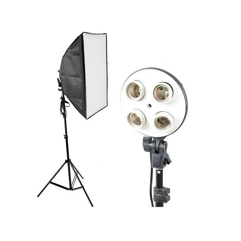 کیت سافت باکس + هولدر 4 لامپ