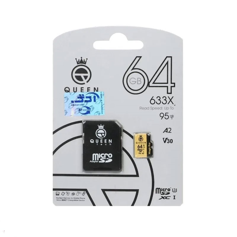 کارت حافظه microSDHC کوئین تک مدل 633X ظرفیت 64 گیگابایت