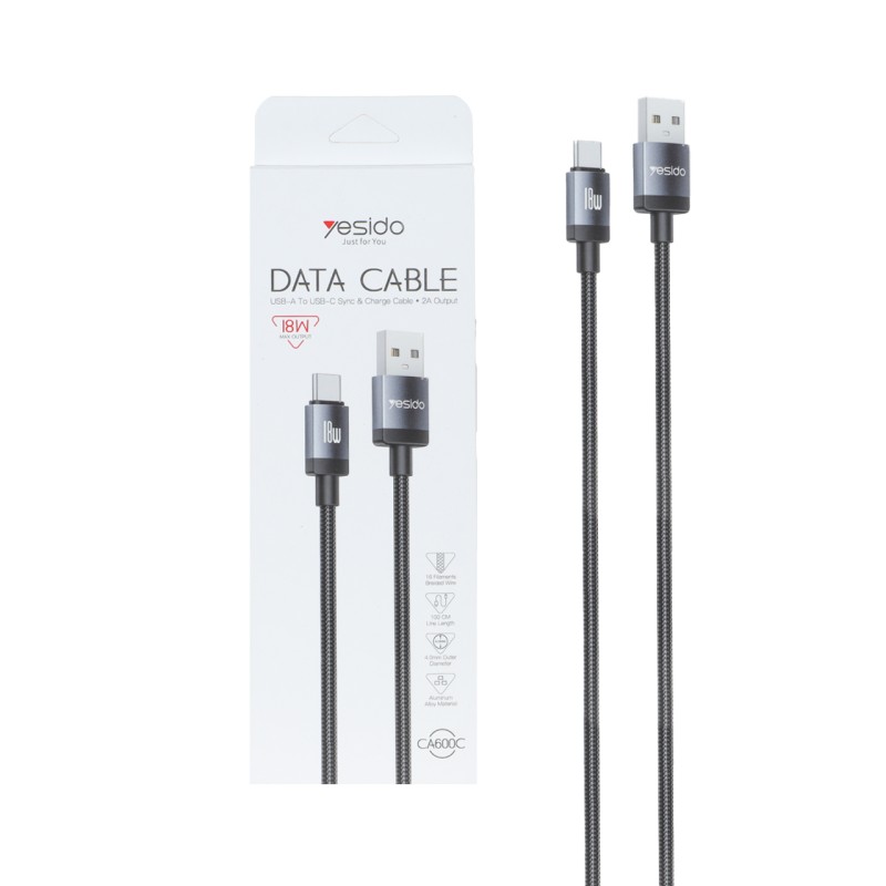 کابل شارژ USB بهType-C یسیدو مدل CA600C