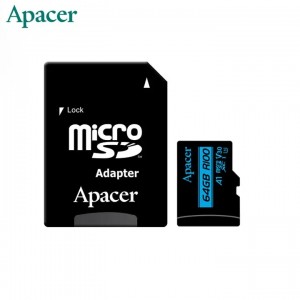کارت حافظه اپیسر مدل Apacer microSDXC/SDHC UHS-I U3 V30 A2 ظرفیت 64 گیگابایت
