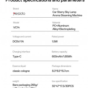 خوشبوکننده خودرو یسیدو مدل VC14
