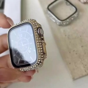 کاور ساعت هوشمند فول نگین مناسب برای اپل واچ سری 8 سایز 45mm