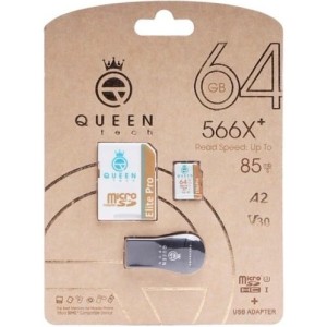 کارت حافظه microSDHC کوئین تک مدل 566X ظرفیت 64 گیگابایت