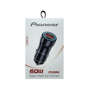 شارژر فندکی سوپرفست دو پورت Pioneer مدل Pi-3315
