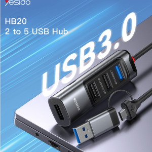 هاب USB/TYPE-C  پنج پورت یسیدو