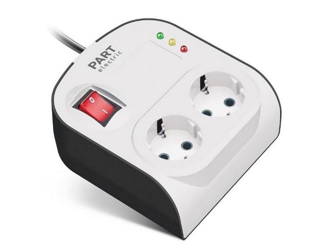 محافظ برق پارت الکتریک دوخانه کلید دار مدل 8787  Electronics Appliance Protector