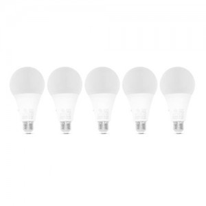 لامپ حبابی تکتاب 18 وات 12 ماه گارانتی ( 5 عددی )