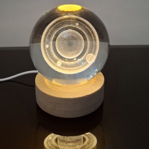 چراغ خواب گوی کریستالی سایز 8