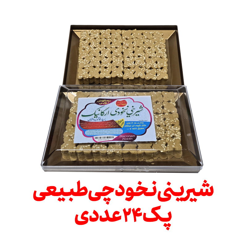 شیرینی نخودچی طبیعی بسته 400 گرم پک 24 عددی