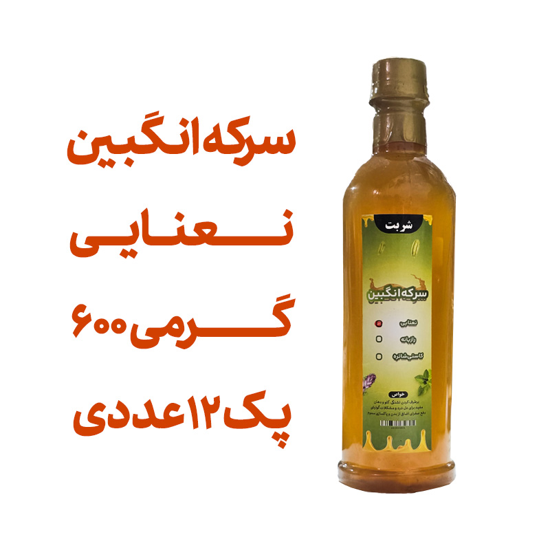 سرکه انگبین نعنایی (عسلی) 600 گرمی پک 12 عددی