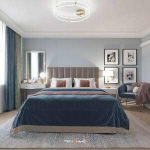 تخت خواب دونفره مدل نيلوفر سايز 200x160 سانتی متر