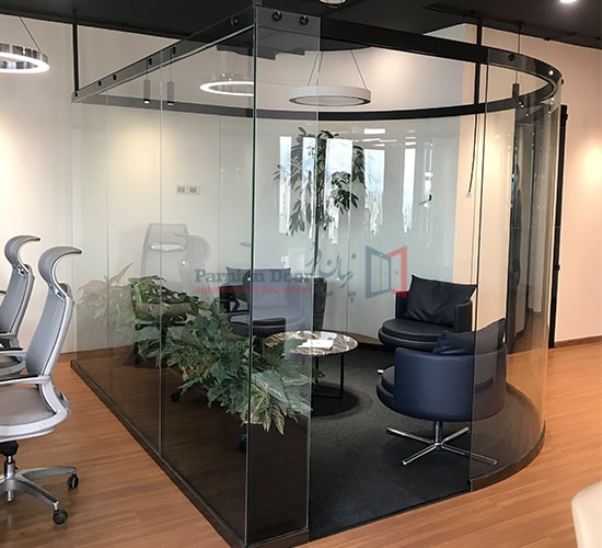 پارتیشن شیشه ای گرد یا کرو