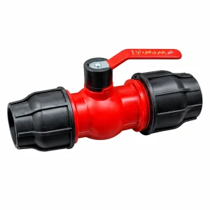 شیر توپی پلیمری دو سر رابط 63×63