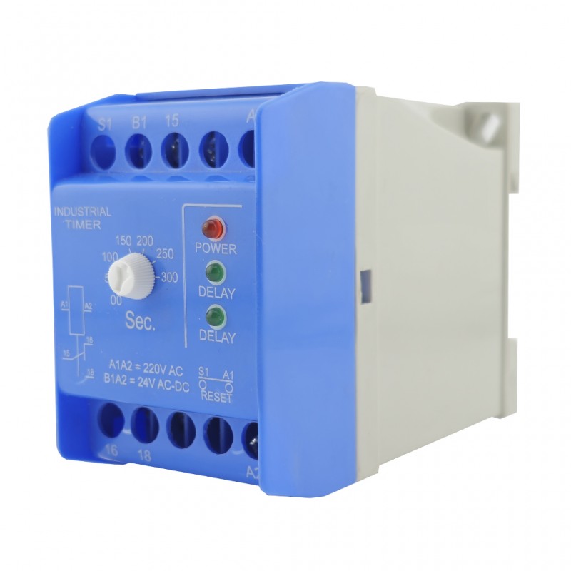رله الکترونیکی تایمر صنعتی صانت الکترونیک ۰ تا ۳۰۰ ثانیه