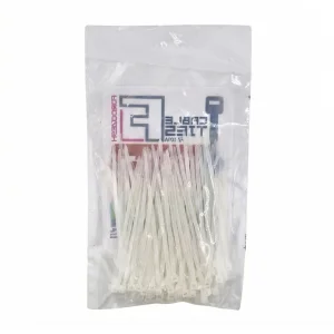 بست زیپی 10 سانتی‌متر فروزش (عرض 2.5mm) رنگ سفید