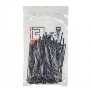 بست زیپی 10 سانتی‌متر فروزش (عرض 2.5mm) رنگ مشکی