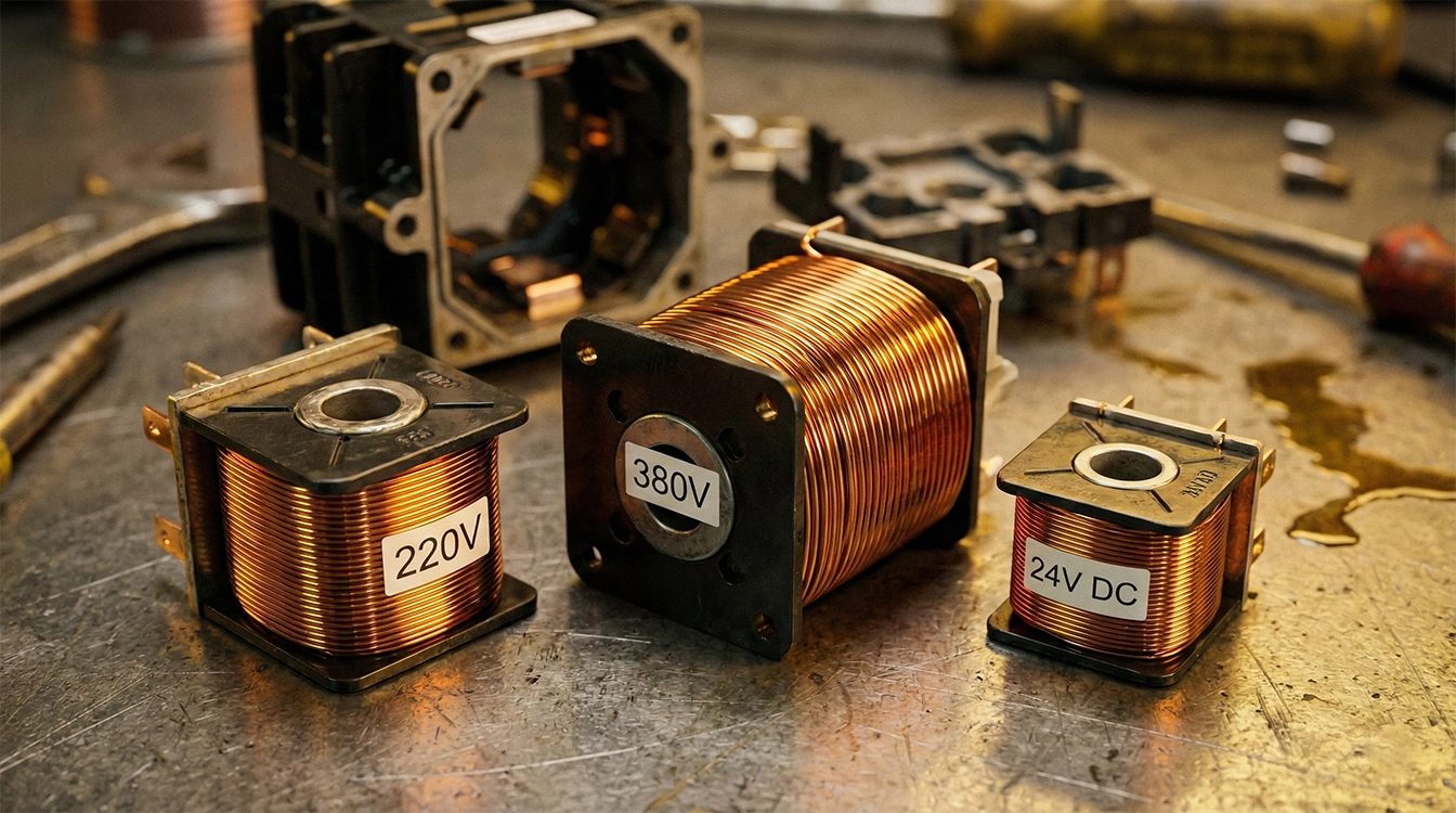 انواع بوبین کنتاکتور ۲۲۰ ولت و ۳۸۰ ولت سیم پیچ مسی