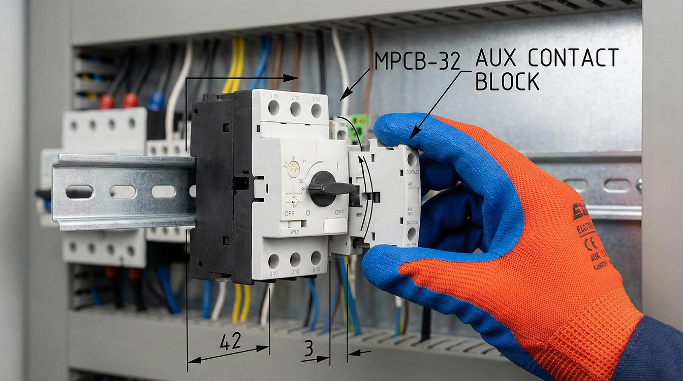 نصب کنتاکت کمکی بغل خور روی کلید حرارتی موتور