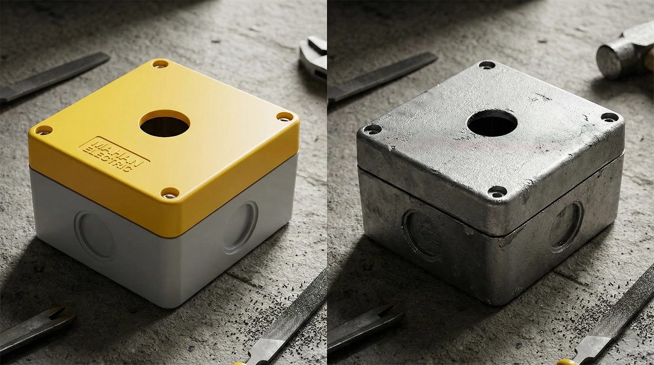 مقایسه جعبه شستی پلاستیکی ABS و جعبه شاسی فلزی آلومینیومی