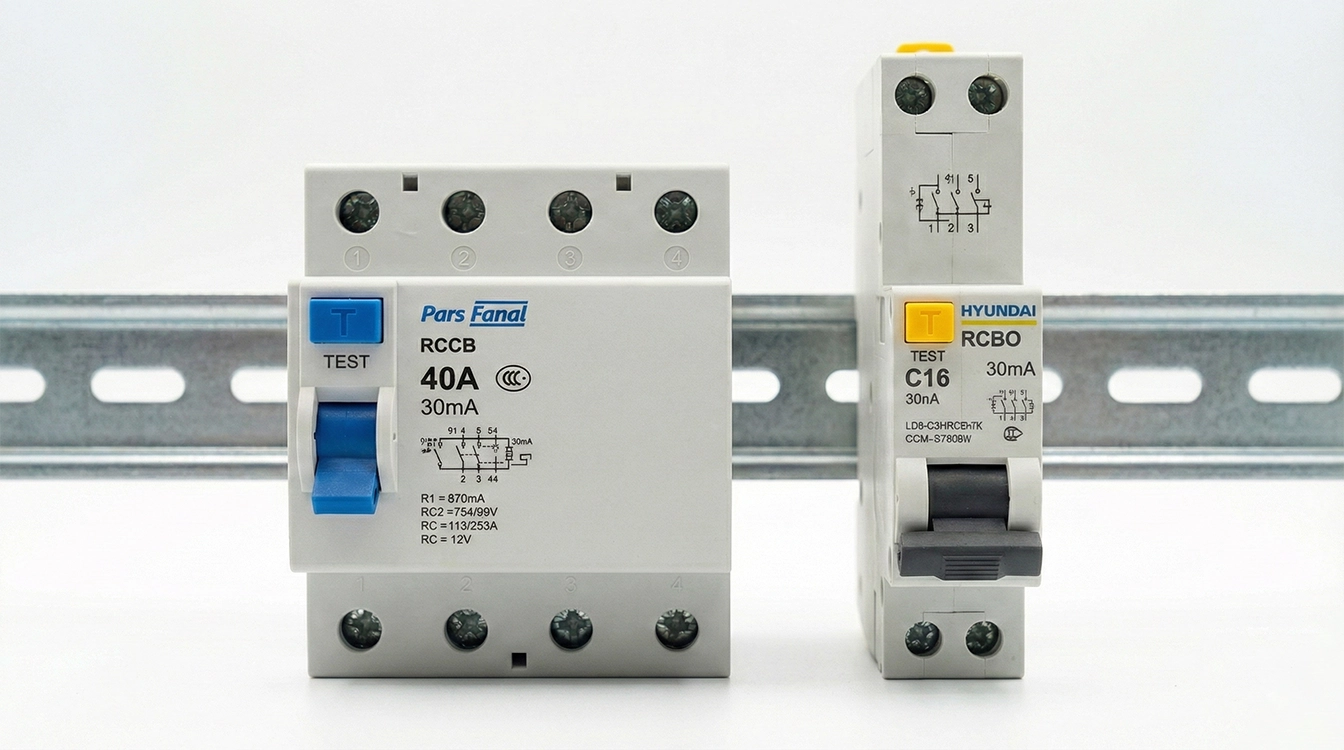 تفاوت کلید محافظ جان ساده RCCB و ترکیبی RCBO