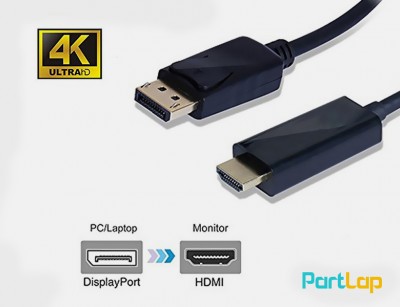 کابل Display to HDMI با کیفیت 4k