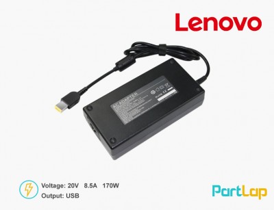 شارژر لپ تاپ لنوو 20 ولت 8.5 آمپر 170 وات رابط USB