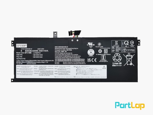 باتری 4 سلولی L21D4PG1 لپ تاپ لنوو ThinkPad L13 Yoga Gen 3 ، Gen 4